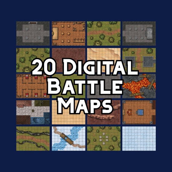 20 Digital DnD Battle Maps - For Printing or VTT