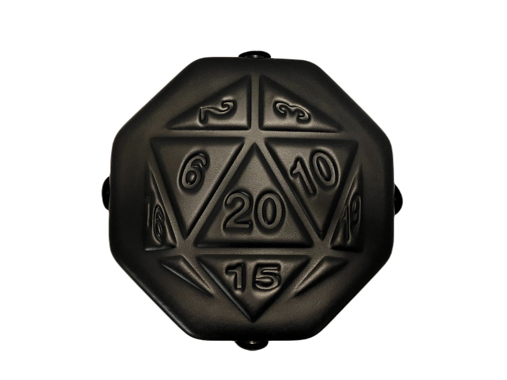 Dnd Dice Tray and Storage Case Holds 100 Polyhedral Dice D20 Embossed