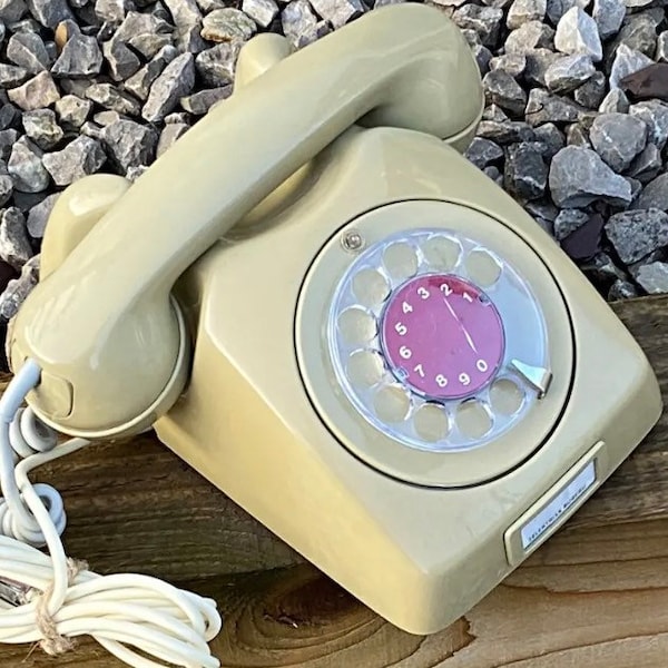 Vintage Phone Swedish Telegarfverket Light Grey 1968 Rare Fully Working