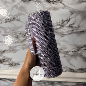Personalized Rhinestone Coffee Tumbler - 20 oz Bling Cup