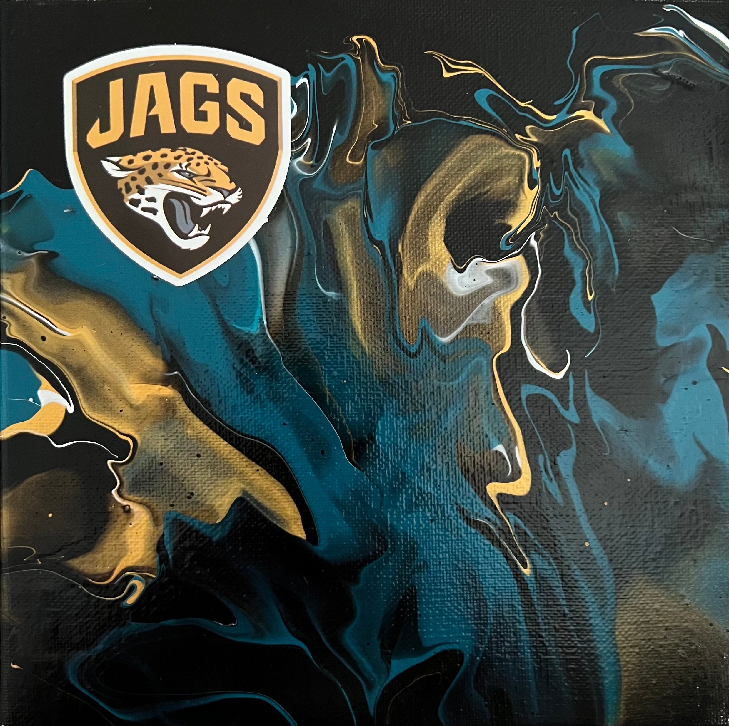 Jacksonville Jaguars Abstract Painting Art NFL Football Etsy — free download