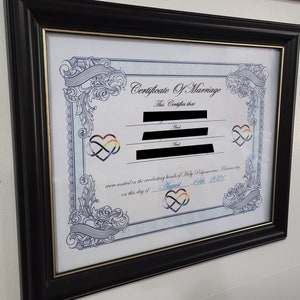 Simple 3 person Polyamory Wedding Certificate Template