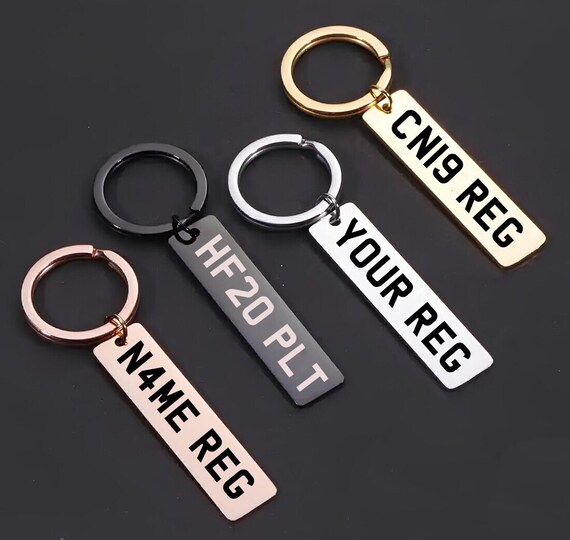 Number Plate Keychain, Keyring, Personalised Number Plate Keyring