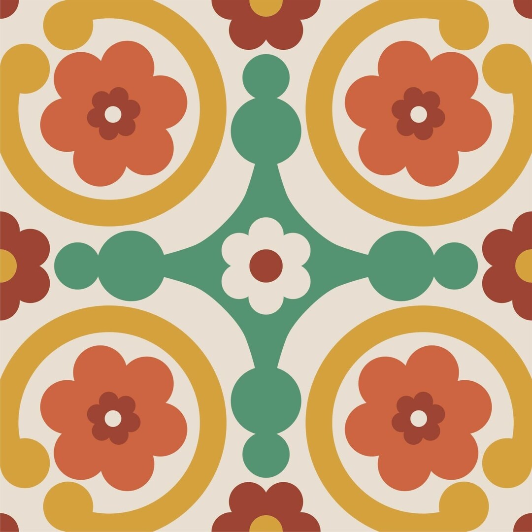 16x Vintage Vinyl Tiles Stickers Kitchen Bathroom Stairs Etsy UK