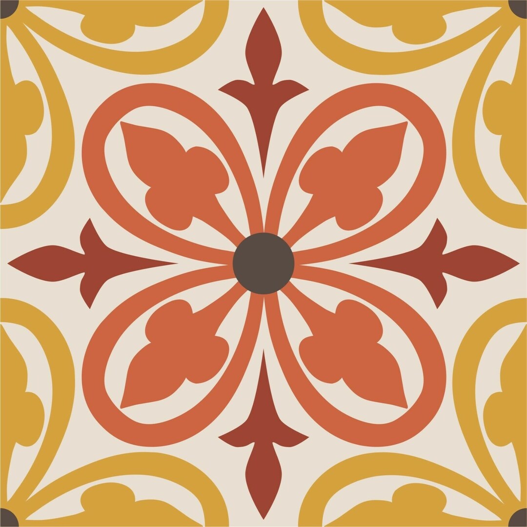 16x Vintage Vinyl Tiles Stickers Kitchen Bathroom Stairs Traditional Diy K014y Etsy UK