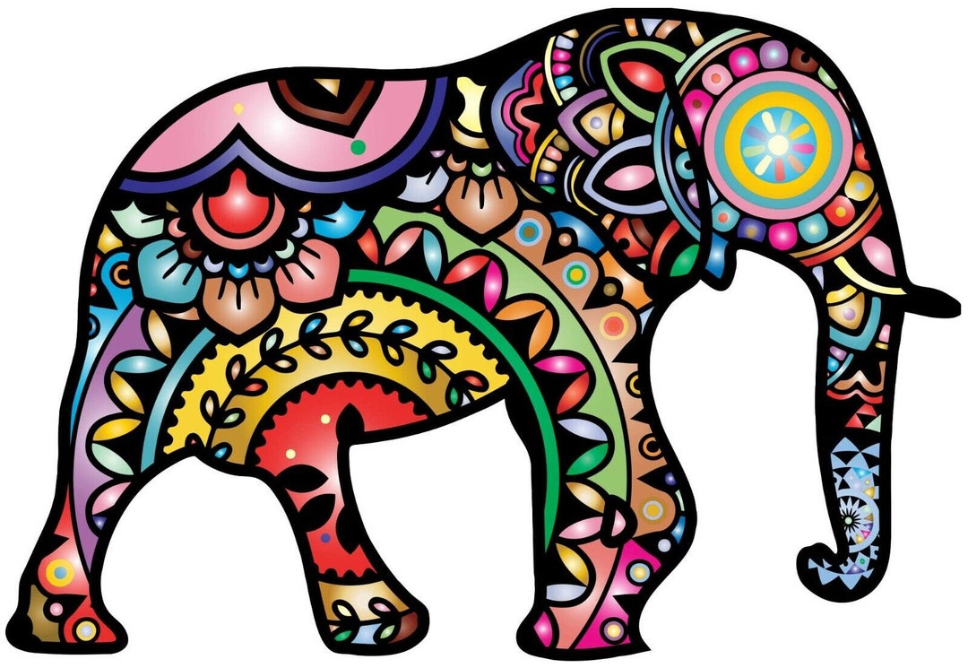 Colourful Elephant Decals Kids Nursery Bedroom Window Wall Etsy