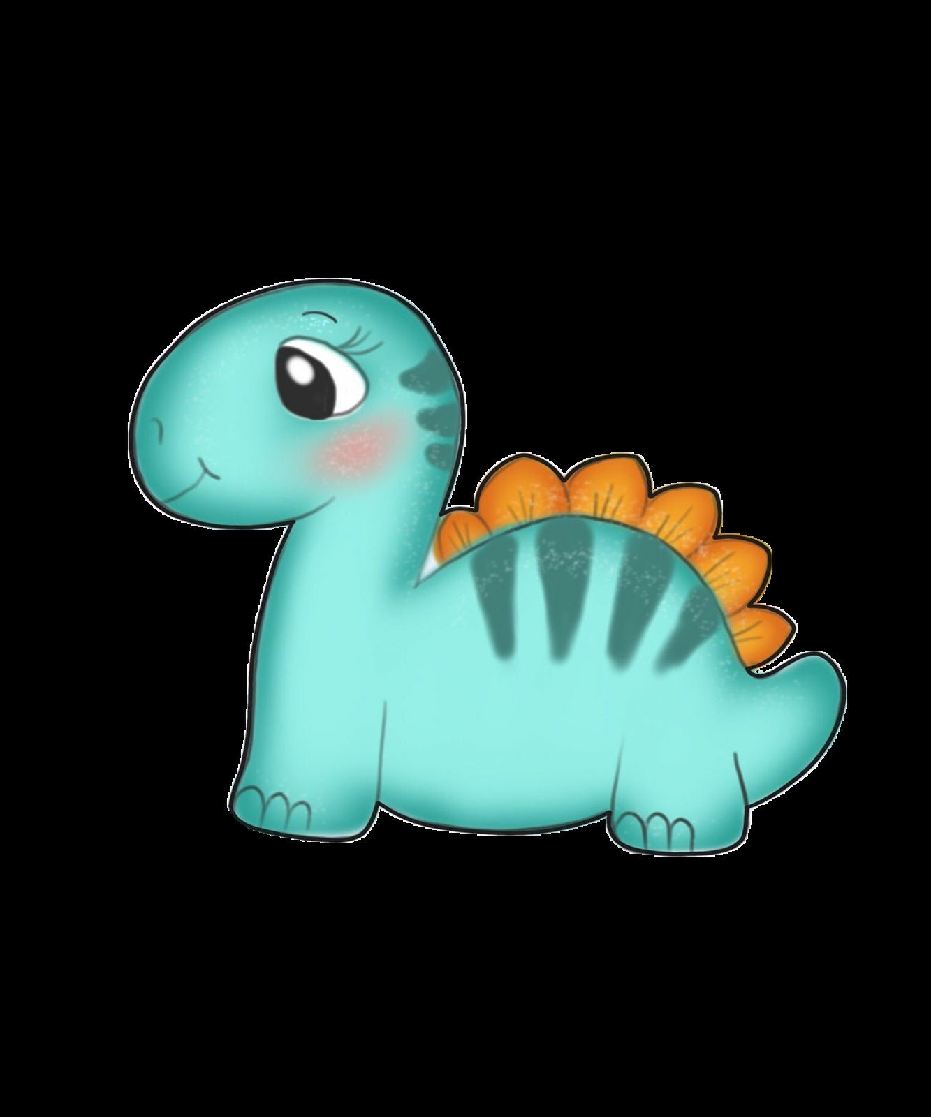 Cute Baby Dinosaur Vinyl Sticker Nursery Decal Water Bottle Etsy