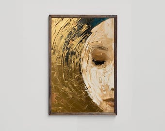 White and Gold Abstract Wall Art, Modern Textured Metallic Abstract Printable Art, Golden Living Room Art, Modern Wall Art, Digital Download