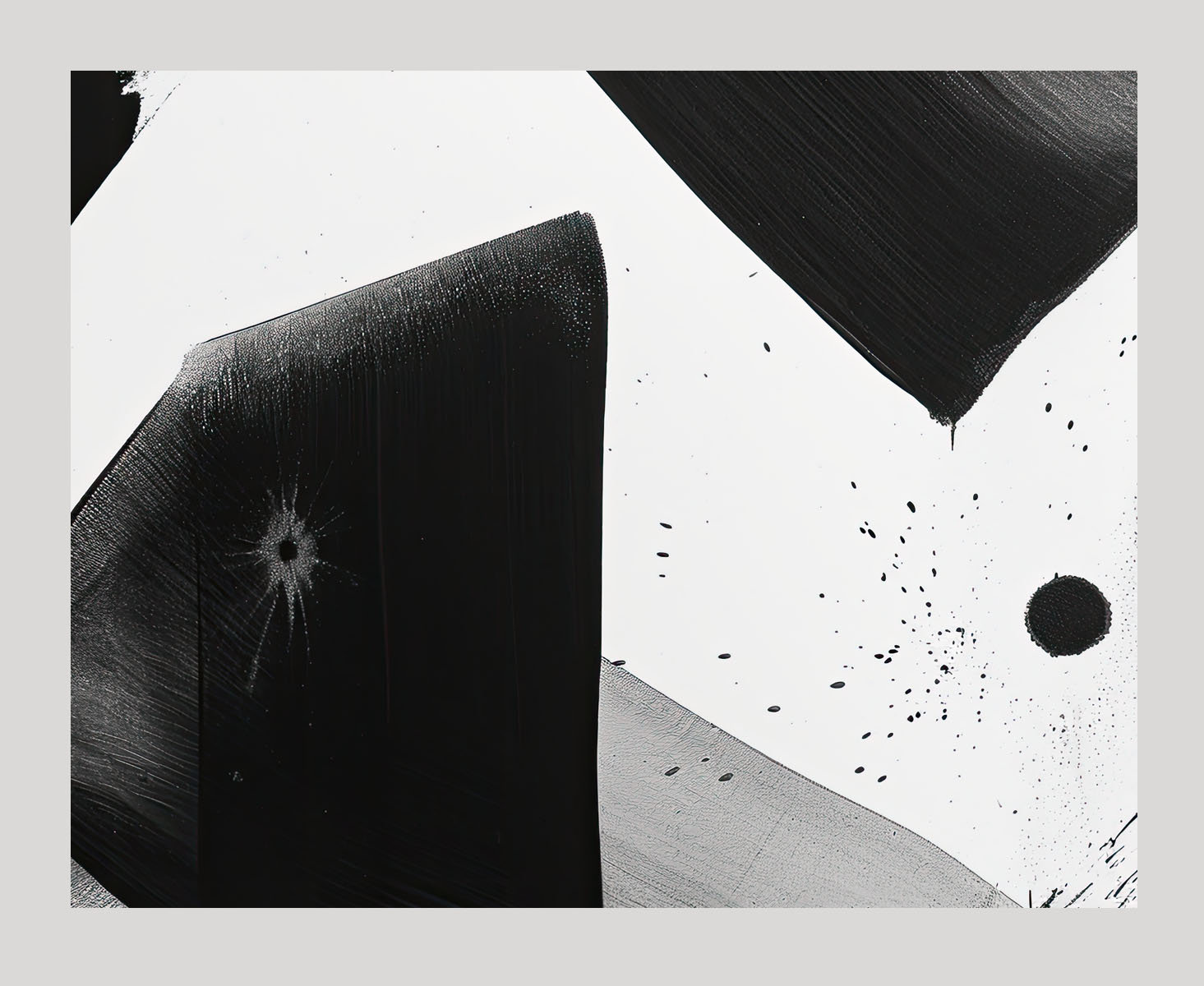 Set of 2 Black and White Abstract Art, Printable Art, Black and White