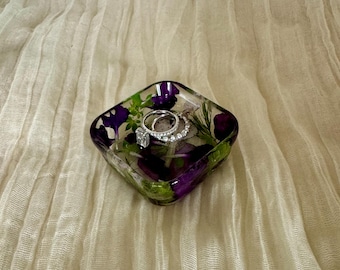 Custom Ring Dish | Bouquet Preservation | Pressed Flower Ring Dish | Save Your Bouquet | Wedding Gift | Bridal Ring Dish | Ring Dish