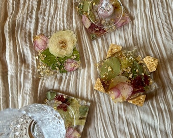 Wedding Floral Preservation Coasters | Bridal Bouquet Preservation | Resin Floral | Custom Bouquet Preservation | Resin Floral Preservation