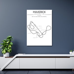 Maverick Layout - Cedar Point - USA - Modern Wall Art - Roller Coaster Minimalistic Print Poster Intamin