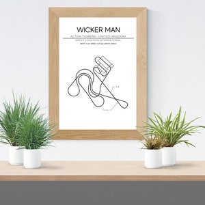 Wicker Man Layout - Alton Towers - England - Modern Wall Art - Roller Coaster Minimalistic Print Poster GCI Rides
