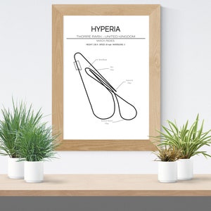 Hyperia Layout - Thorpe Park - United Kingdom - Modern Wall Art - Roller Coaster Minimalistic Print Poster Bolliger and Mabillard Rides