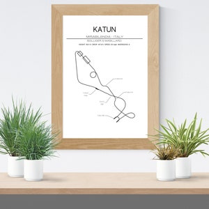 Katun Layout Mirabilandia Italy Modern Wall Art Roller Coaster Gift Minimalistic Print B&M Theme Park Gift Roller Coaster Poster