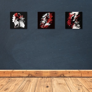 Sports Posters for Kids Room - Set of 5 Sports Prints - Sports Paintings Basketball Baseball Soccer Hockey Football Painting Prints for Kids