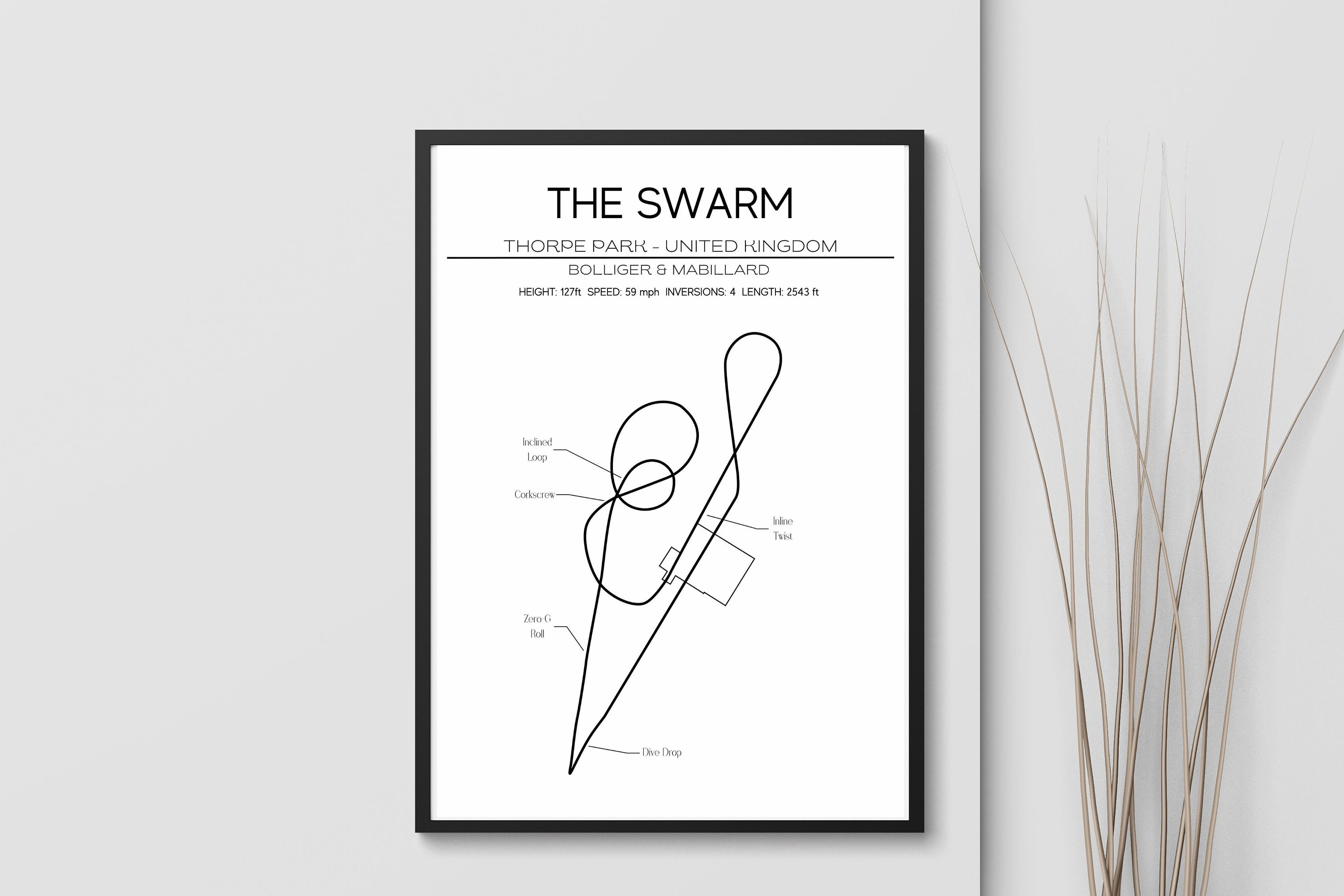 The Swarm Layout - Thorpe Park - United Kingdom - Modern Wall Art ...
