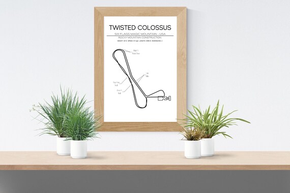 Twisted Colossus Layout - Six Flags Magic Mountain - USA Modern Wall Art  Roller Coaster Art Minimalistic Print Poster RMC Theme Park Gift - Etsy