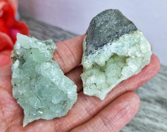 Prehnite Morocco Old Collection Crystals Cluster Mint Green Druzy Natural High Quality Collector Pastel