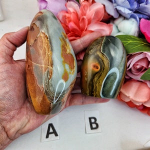 Polychrome Desert Jasper Freeform Flame Carving Polished Large Multi-colored Inner Balance Natural High Quality