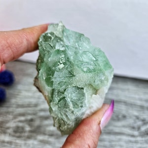 Rare Green &quot;Disco Ball&quot; Apophyllite with Druzy Quartz Crystal Natural Soothing Healing Calming High Quality Collector Mint Mirrored Effect