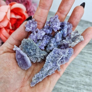 Grape Agate Botryoidal Cluster Natural High Quality Collector Purple Druzy Mineral Specimen Pick Your Size Intuitively Chosen Piece