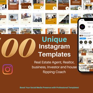 Unique Real Estate marketing Kit, Realtor Social Media Templates, Instagram Templates, Social Media posts, Canva Templates