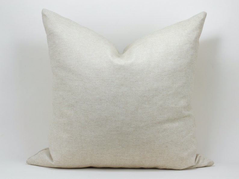 Cotton Linen Fabric Pillow Cover, Basketweave Texture