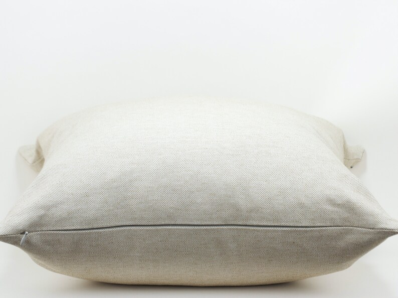 Cotton Linen Pillow Cover , with invisible zipper closure