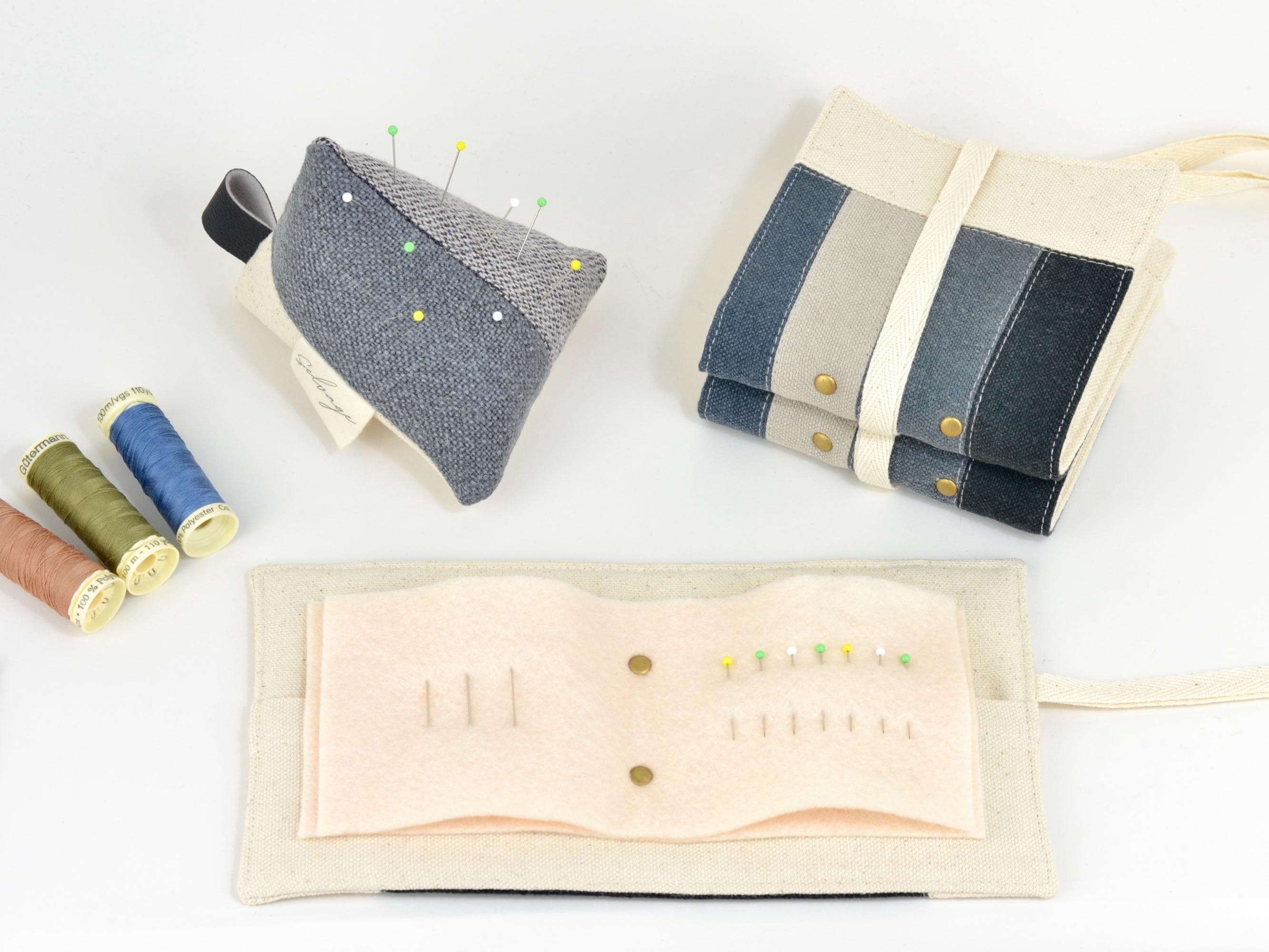 Handmade Belgian Linen Sewing Needle Book: Modern Sewing Organizer