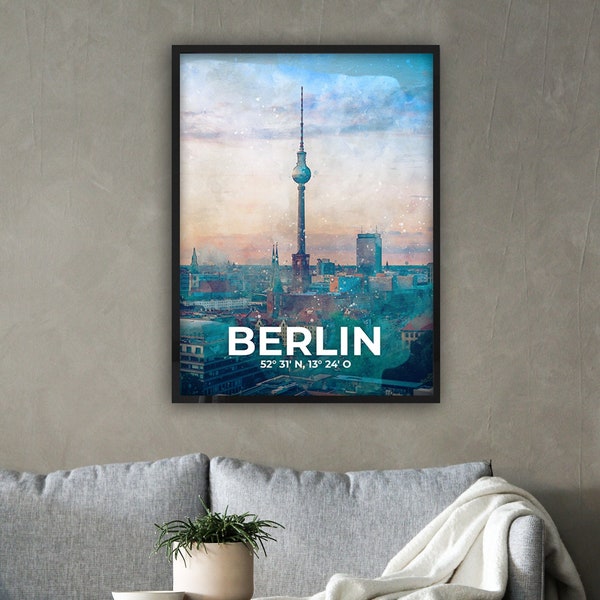 Berlin Poster | Berlin Wandbild, Berlin Gemälde, Berlin Wandkunst, Berlin Art, Berlin Travel Poster, Berlin Wall Design, Berlin Germany