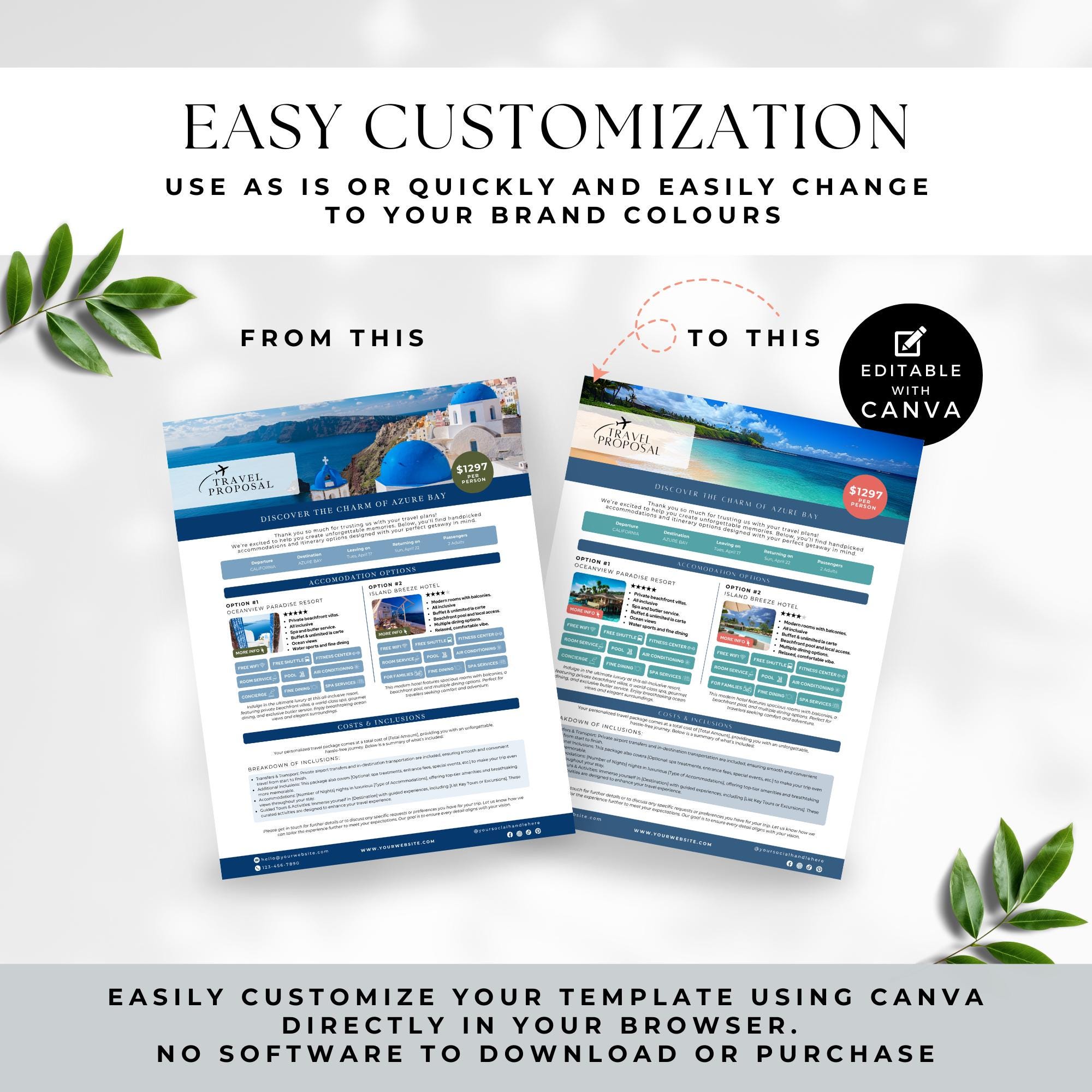 Travel Agent Client Intake Form, Quote Template Bundle, Inquiry ...