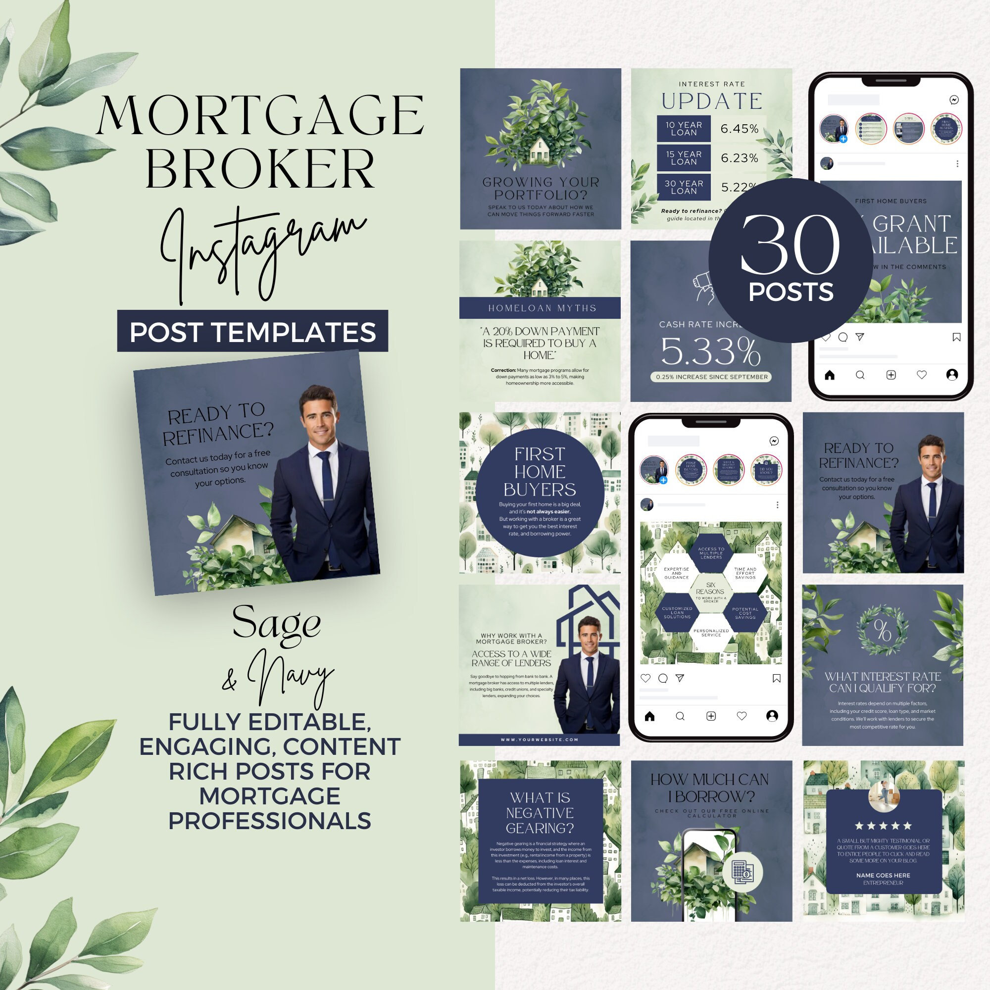 Mortgage Broker Social Media Posts, Instagram Social Media Canva