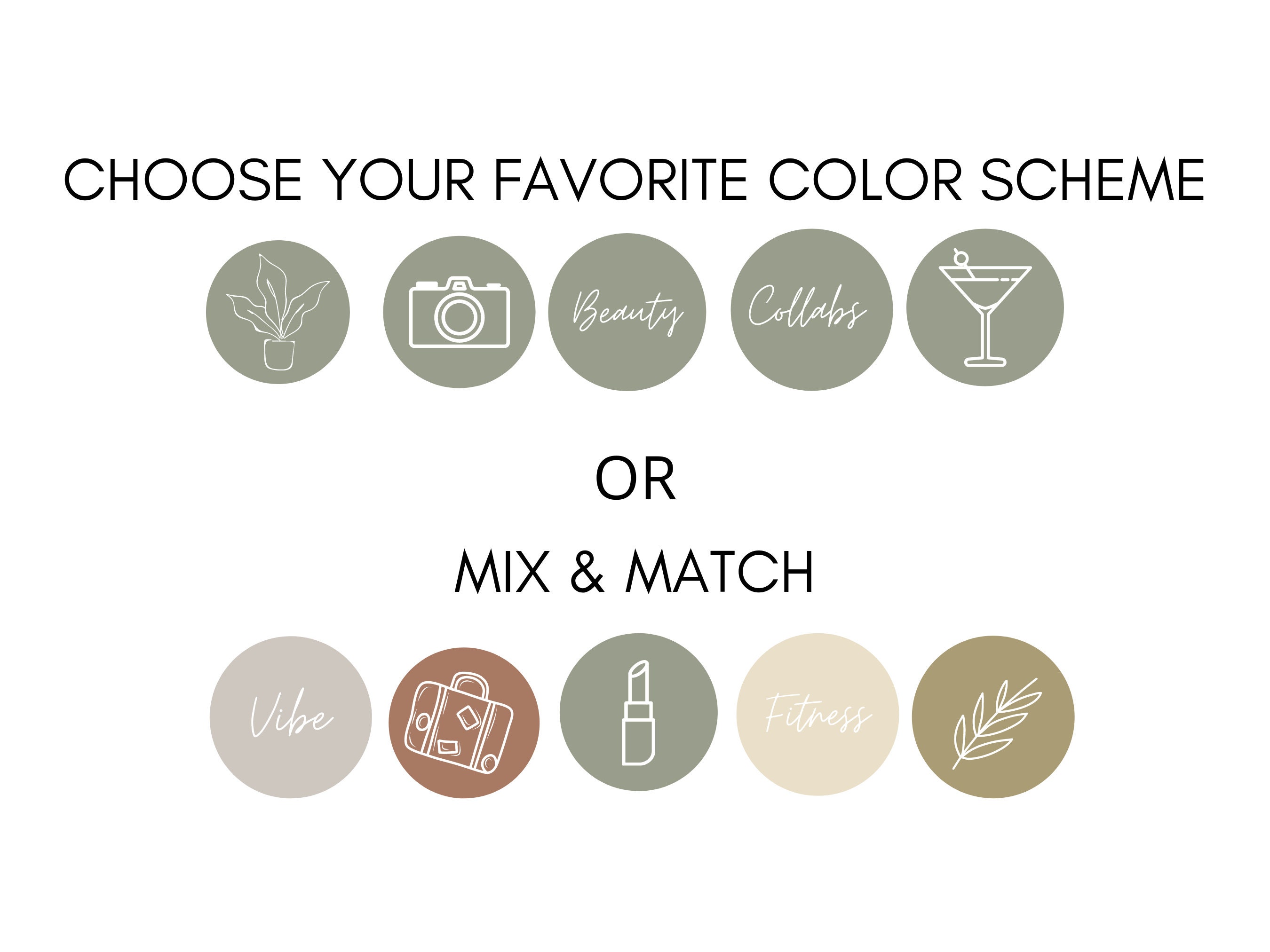 Earth Tone Instagram Highlight Covers | Minimal Highlights Instagram ...
