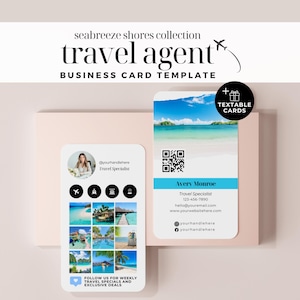 Canva-sjabloon visitekaartje visitekaartje, QR-code, digitaal, afdrukbaar, professioneel ontwerp, moderne Instagram-indeling, bewerkbare DIY, IG, TB6