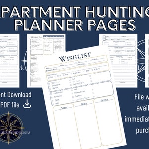 Apartment Hunting Planner Add-on | Moving Planner | Rental Searching Journal | Additional Planner Pages