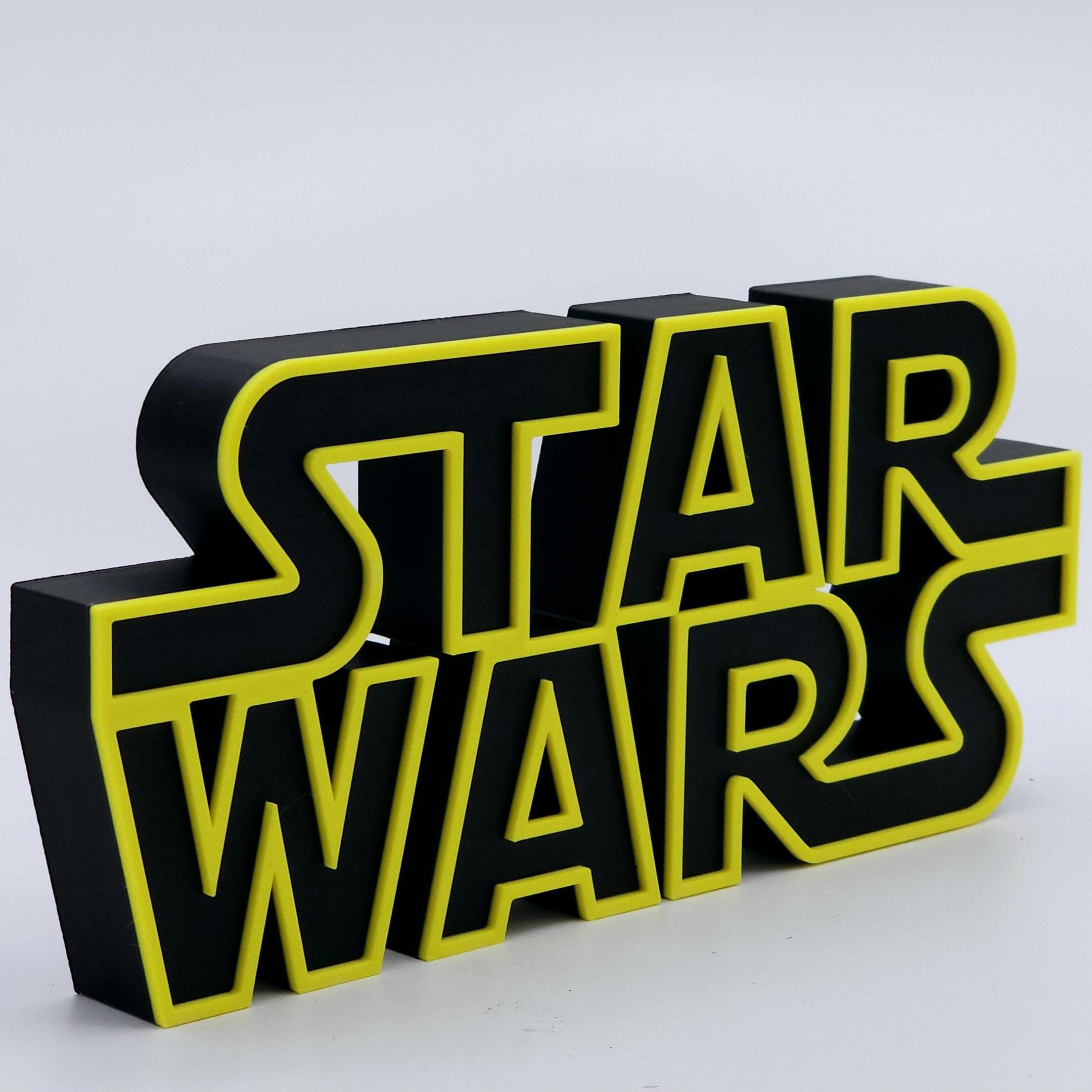 3D Printed Star Wars Logo Sign: Freestanding Sci-Fi Decor