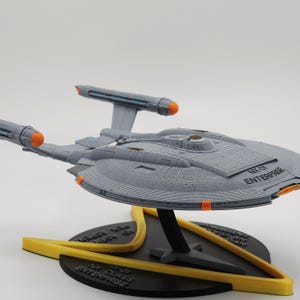 NX-Class Starship Replica Model | 3D Printed Sci-Fi Ship | Handmade Collectible with Display Stand | 13 Inch Prop