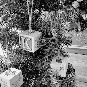 First Christmas Baby Block, Wood engraved Baby Blocks, Named Baby Blocks, Building Blocks, Woodland Baby's Room