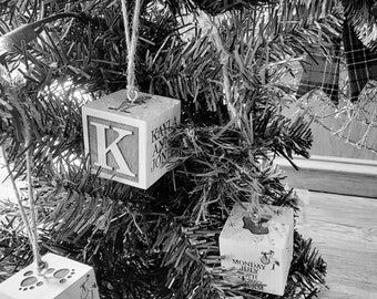 First Christmas Baby Block, Wood engraved Baby Blocks, Named Baby Blocks, Building Blocks, Woodland Baby's Room