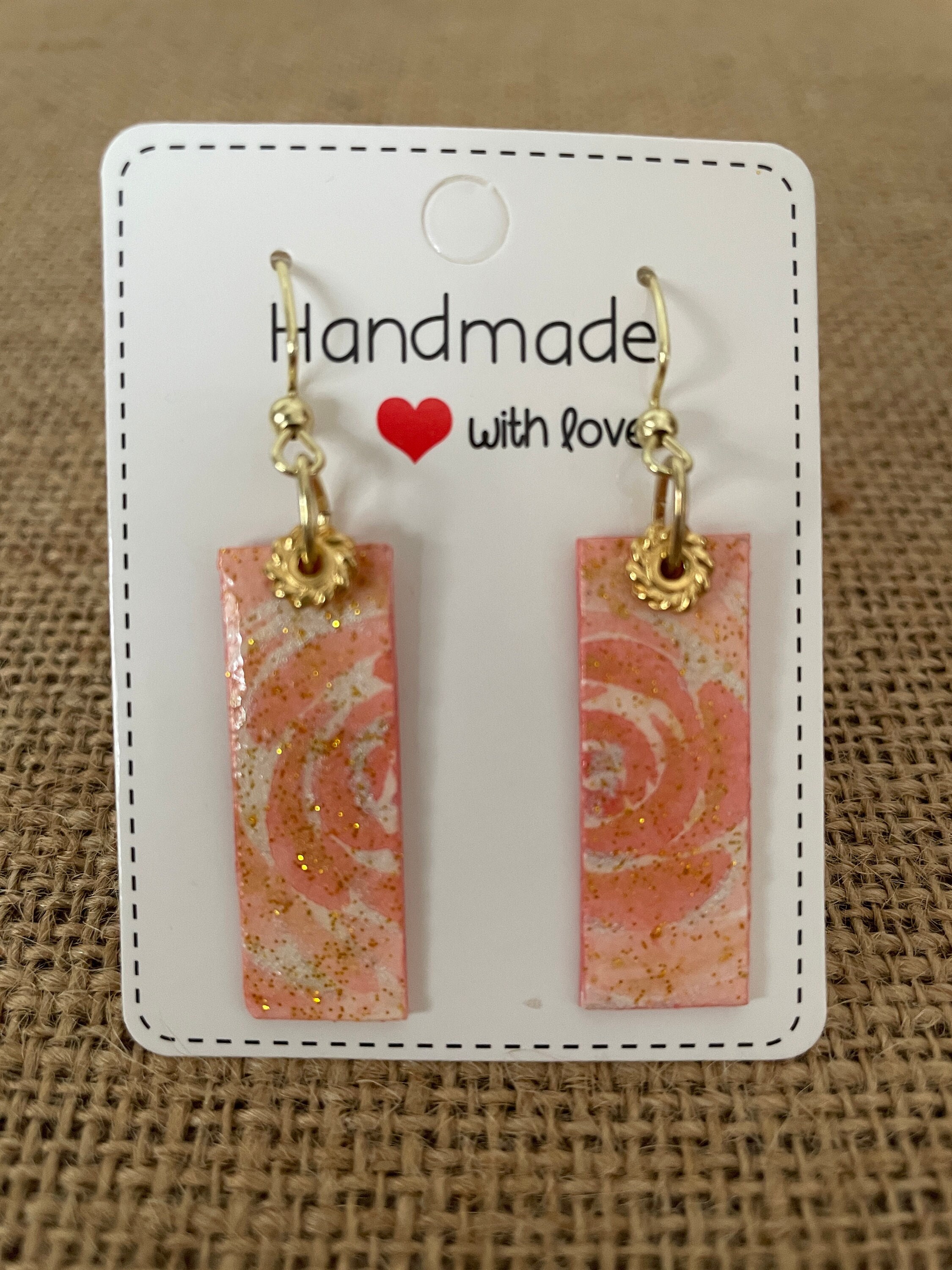 Watercolor Affirmation Earring Dangle - Handpainted on Wood - Silver H –  MIRADOODLES
