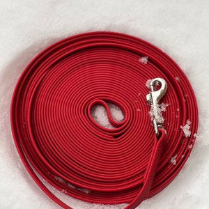 Strawberry Red Waterproof Biothane Long Line