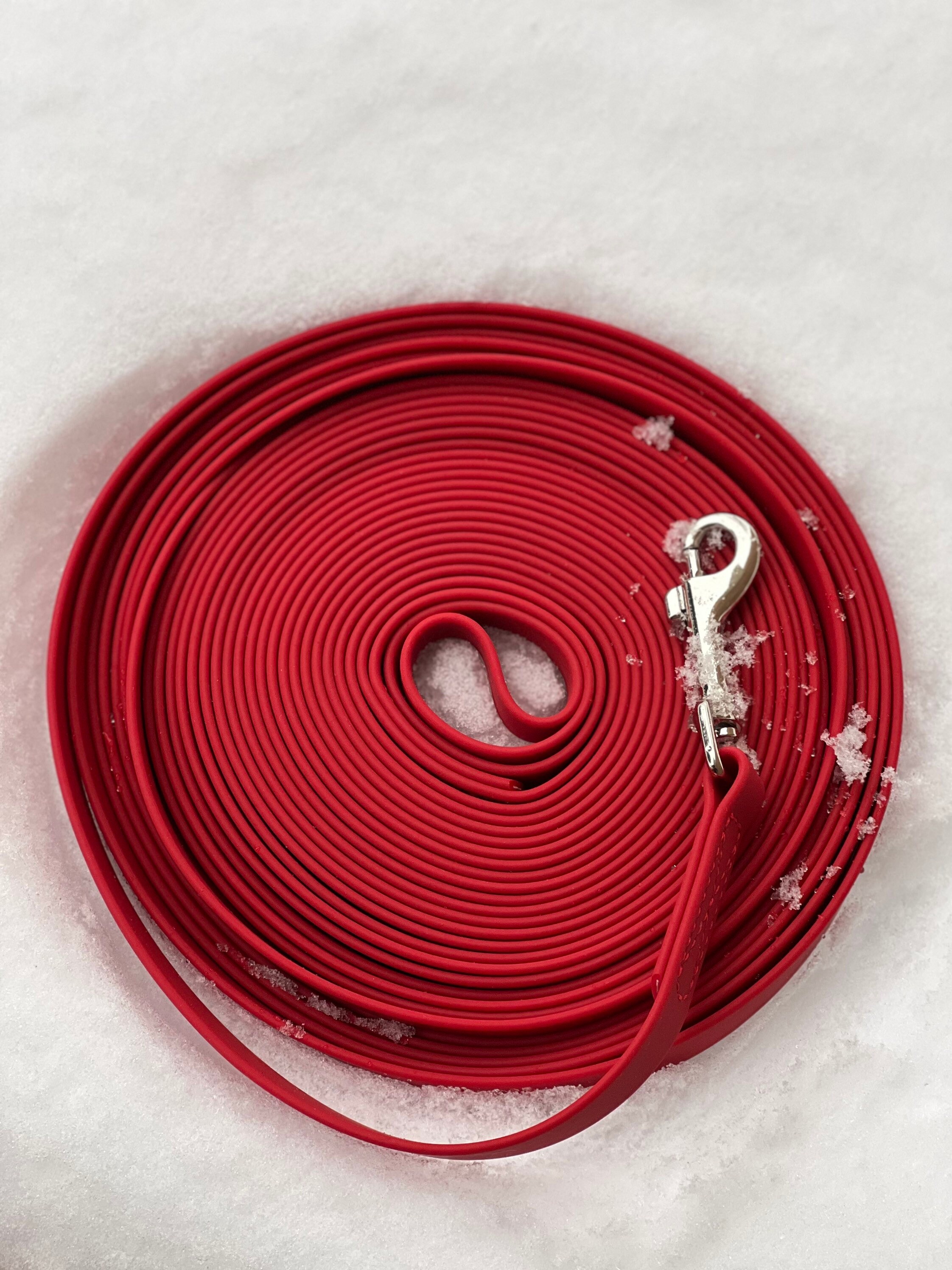 Strawberry Red Waterproof Biothane Long Line