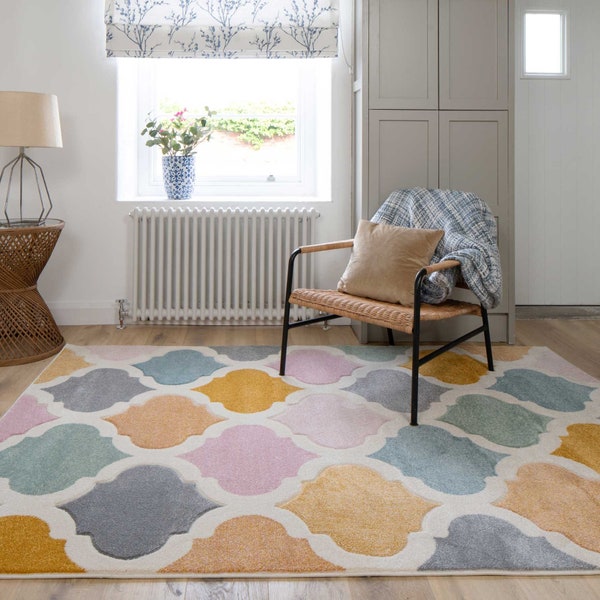 3D geschnitzte Wohnzimmer Matte Spaß Geometrische Pastell Teppich Teppiche Mädchen Schlafzimmer Teppiche Langer Flur Läufer