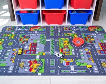 Tapis de jeu pour voiture, routes pour enfants, tapis de jeu interactif amusant, chambre pour filles et garçons, tapis de jeu pour salle de classe et tapis pour enfants