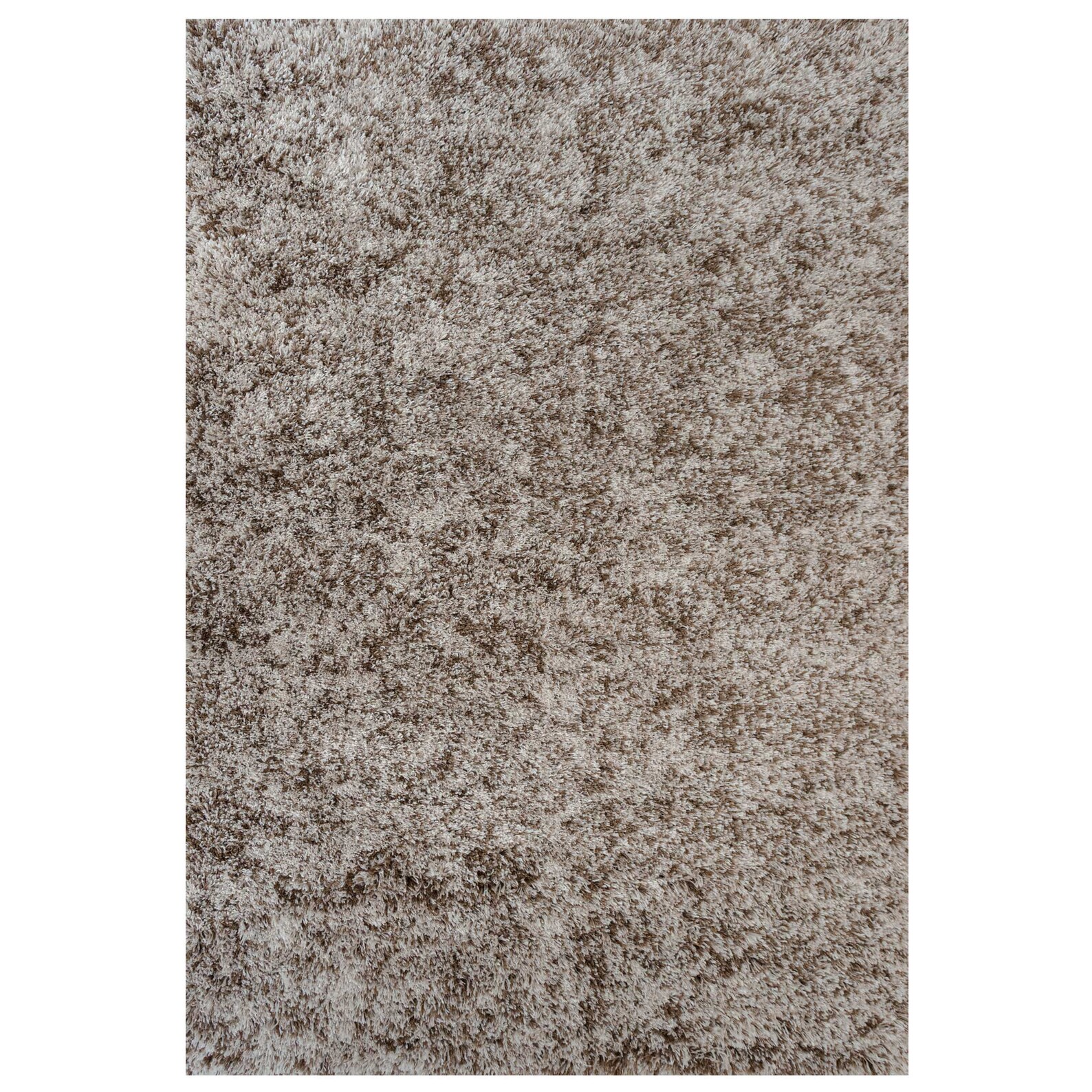 Natural Brown Mottled Shaggy Area Rug Soft Deep Pile Cream Beige Living ...