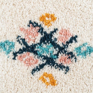 Super suave crema colorida Tribal bereber alfombra peluda multicolor marroquí azteca sala de estar alfombra peluda corredor de pasillo alfombras imagen 4