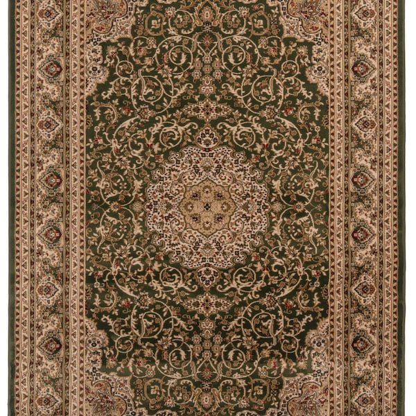 Dunkelgrün Gold Beige Traditionelles Orientalisches Medaillon Klassische Wohnkultur Blumen Wohnzimmer Schlafzimmer Teppich Kamin Matte Kostenlose Lieferung