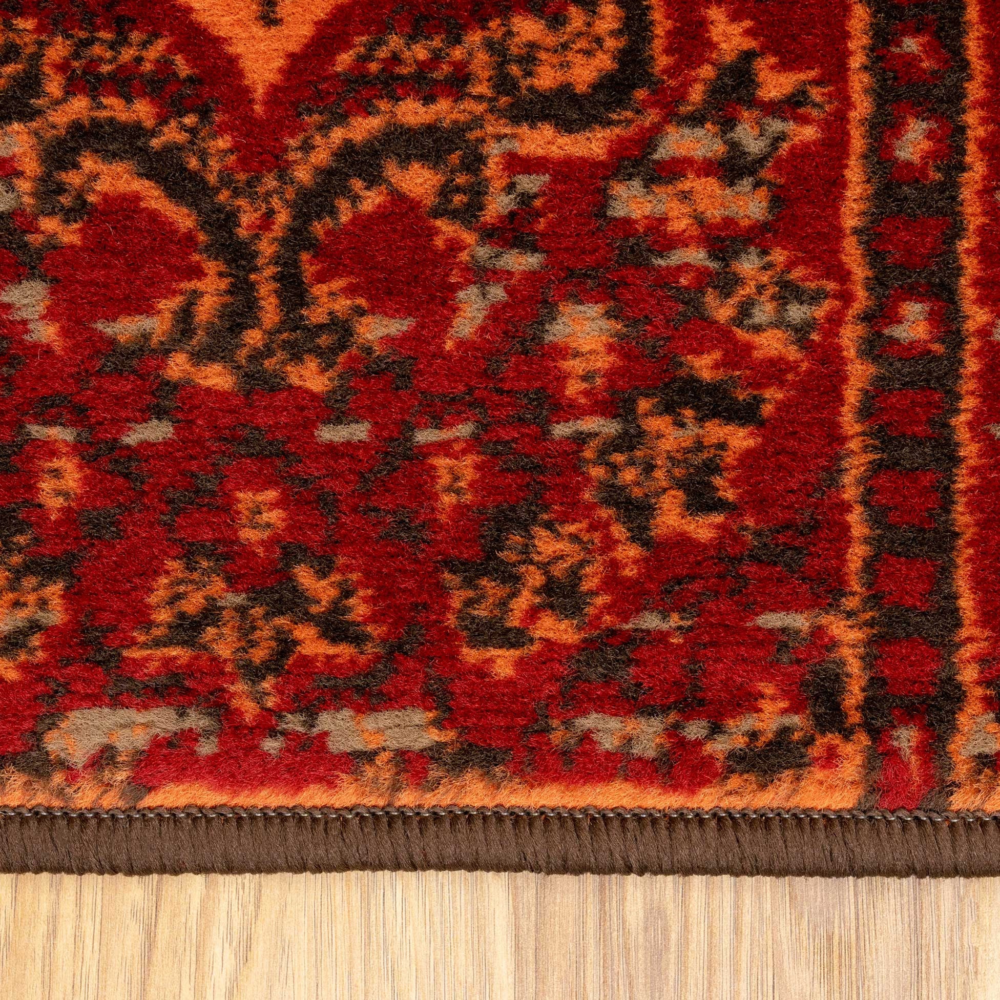 Warm Red Brown Patchwork Rug Soft Value Floral Living Room Bedroom Area Rugs  Hallway Runner - Etsy