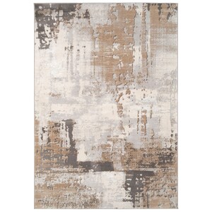 Beige Gold Distressed Abstract Living Area Rug Neutral Greige Metallic ...